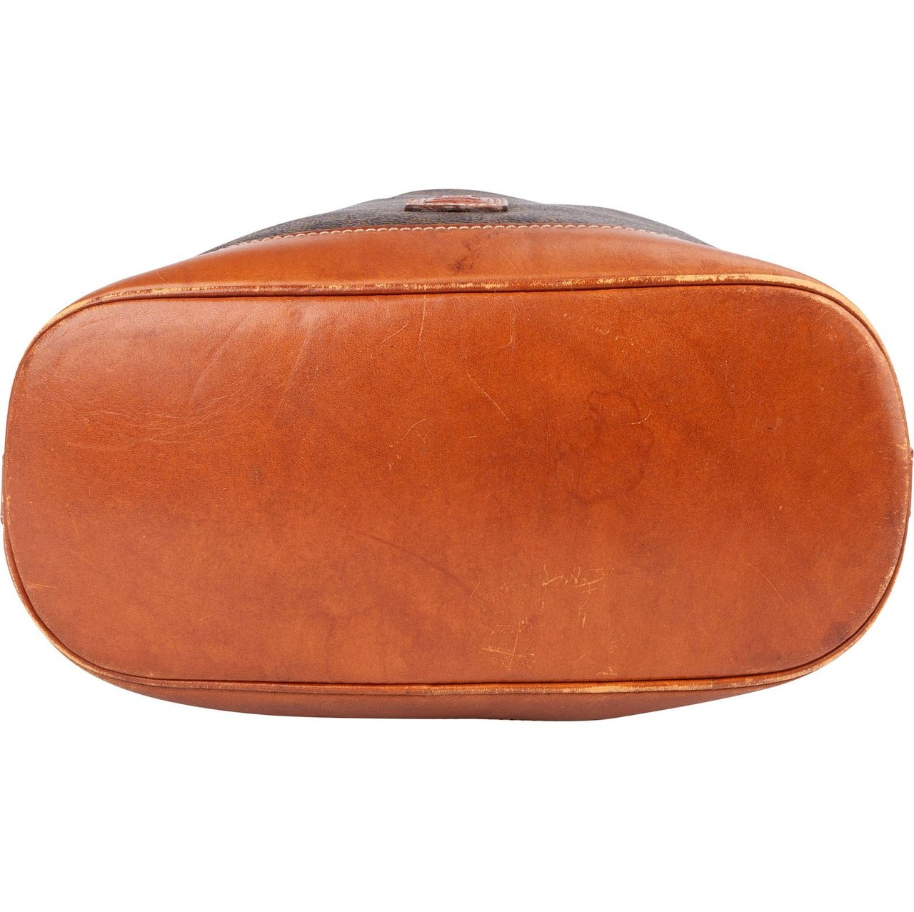 Celine Celine Monogram Macadam Drawstring Bucket Shoulder Bag Bruin