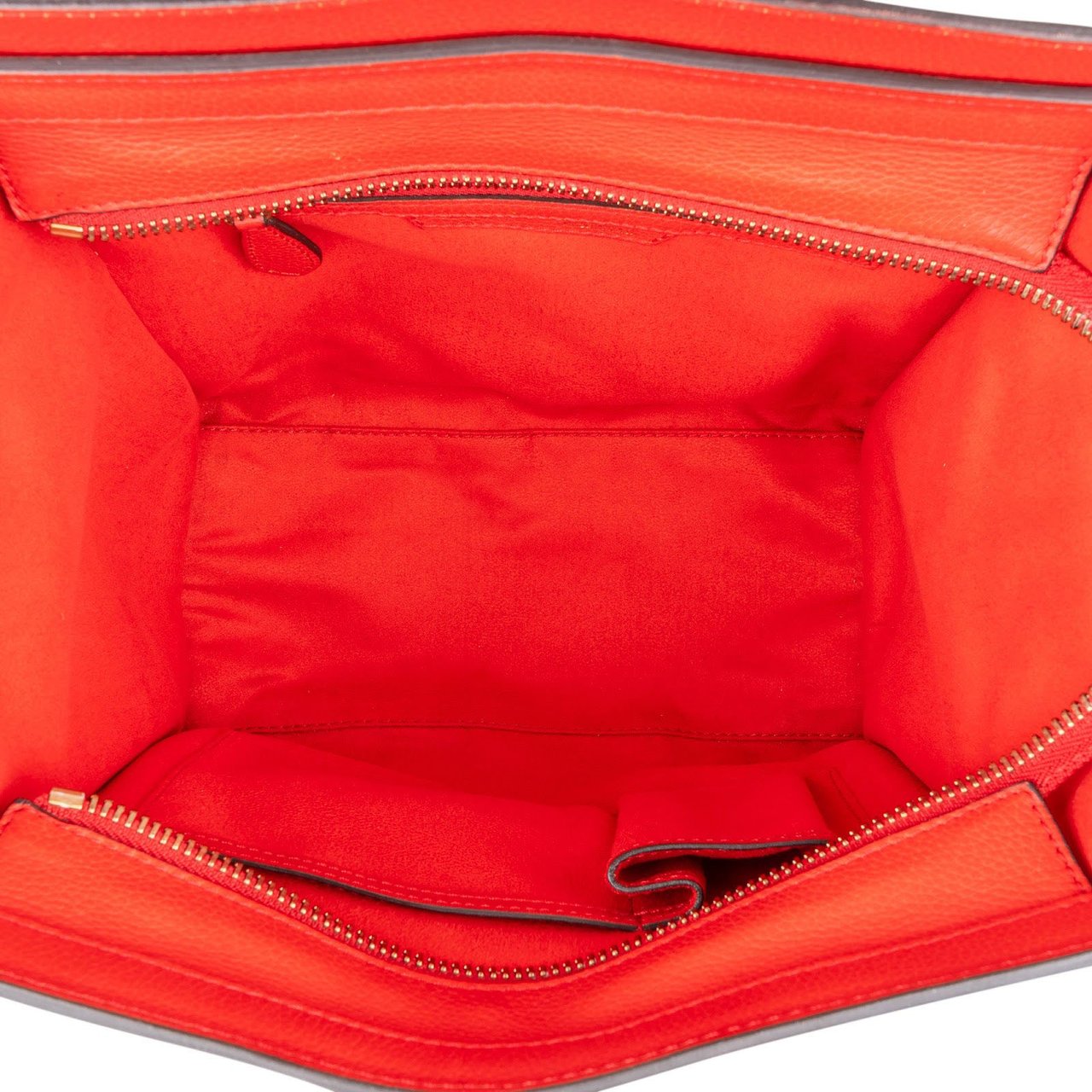 Celine Céline Red Grained Leather Luggage Handbag Rood