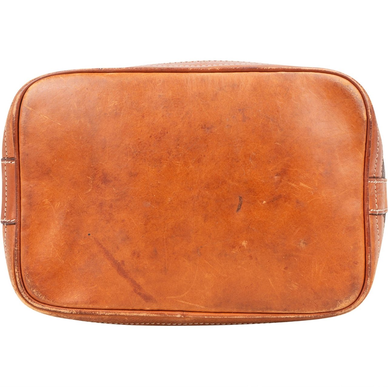 Celine Céline Monogram Macadam Canvas Drawstring Bucket Shoulder Bag Bruin