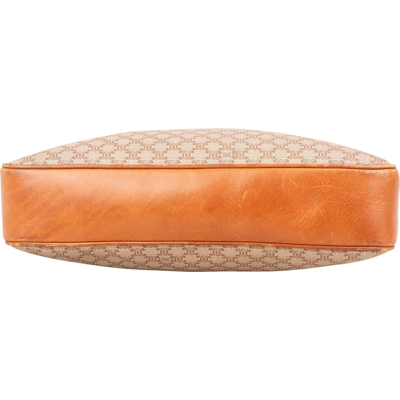 Celine Celine Monogram Macadam Canvas Turn-Lock Shoulder Bag Beige