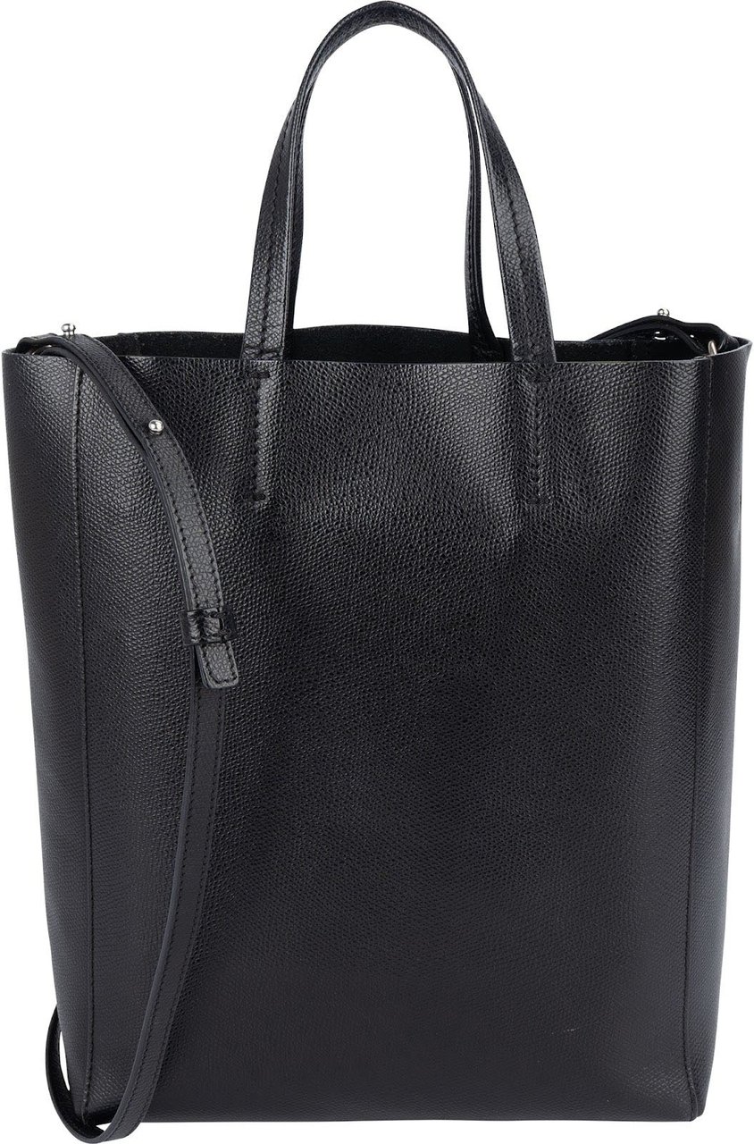 Celine Céline Grained Calfskin Vertical Cabas Crossbody Handbag Zwart