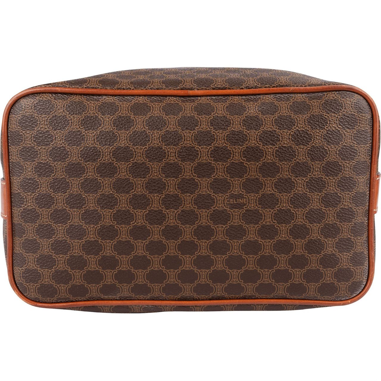 Celine Celine Monogram Macadam Drawstring Bucket Shoulder Bag Bruin