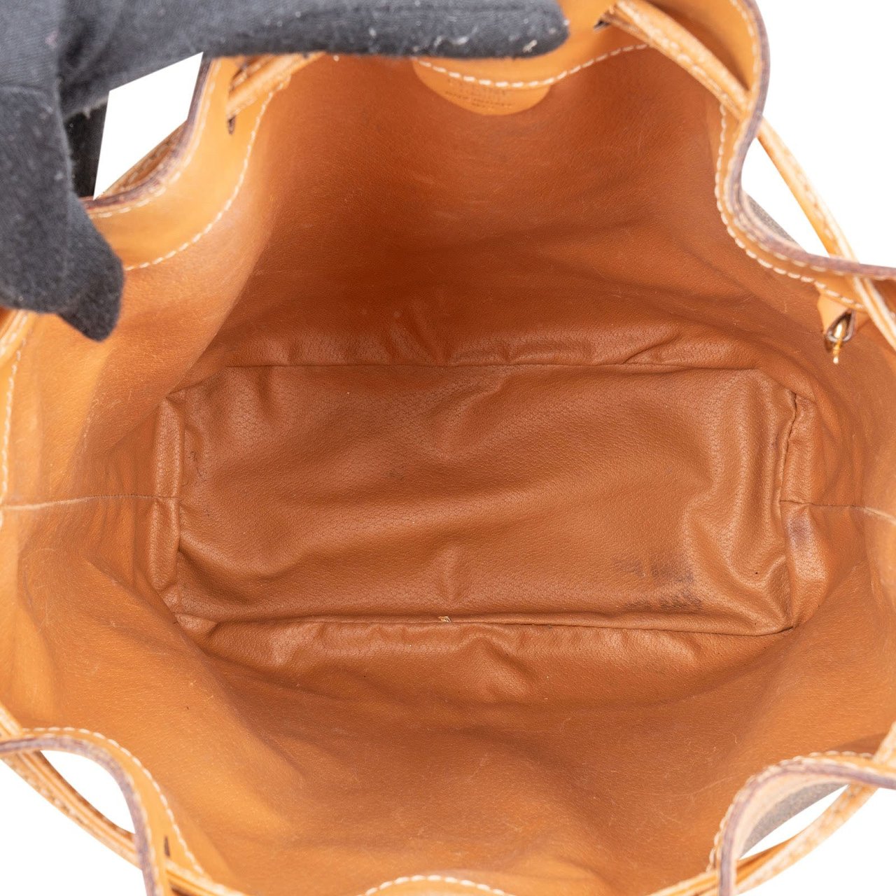 Celine Celine Macadam Canvas Drawstring Bucket Shoulder Bag Bruin