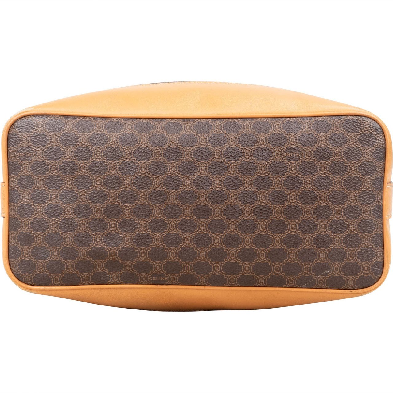 Celine Celine Macadam Canvas Drawstring Bucket Shoulder Bag Bruin