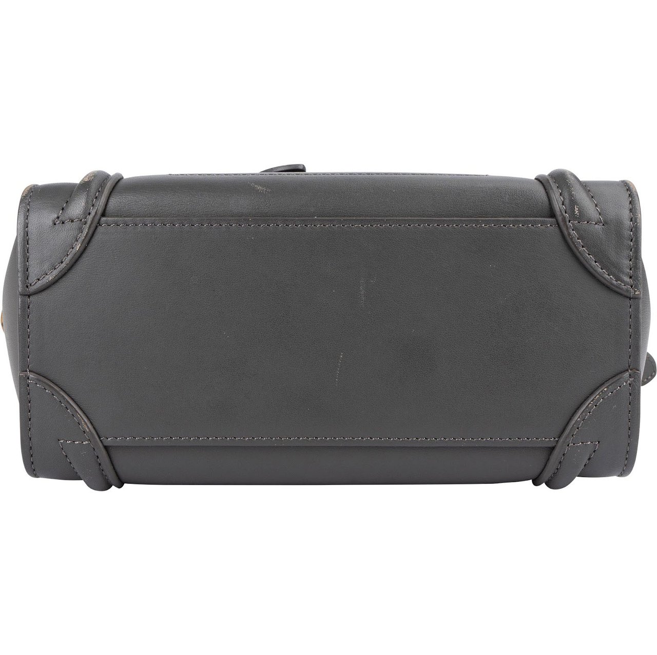 Celine Céline Grey Leather Luggage Handbag Donkergrijs