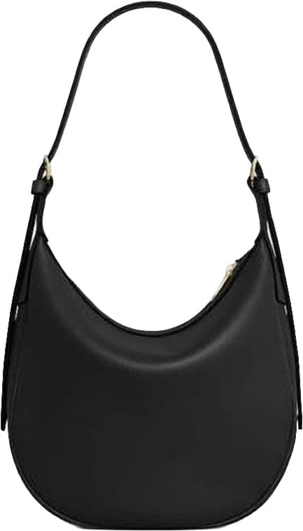 Celine Crescent-Shaped Smooth Calf Leather Shoulder Bag Wit