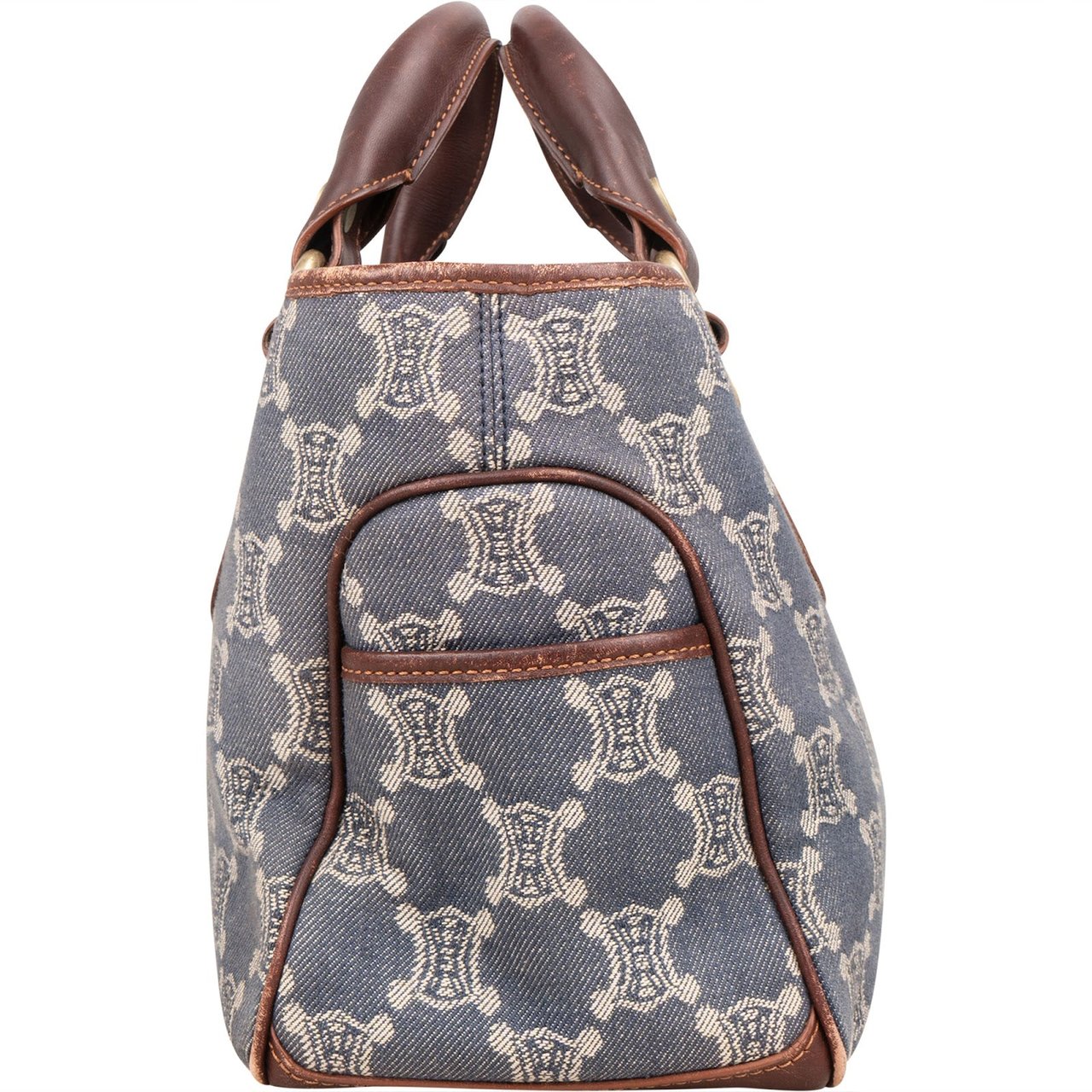 Celine Celine Macadam Denim Boogie Handbag Blauw