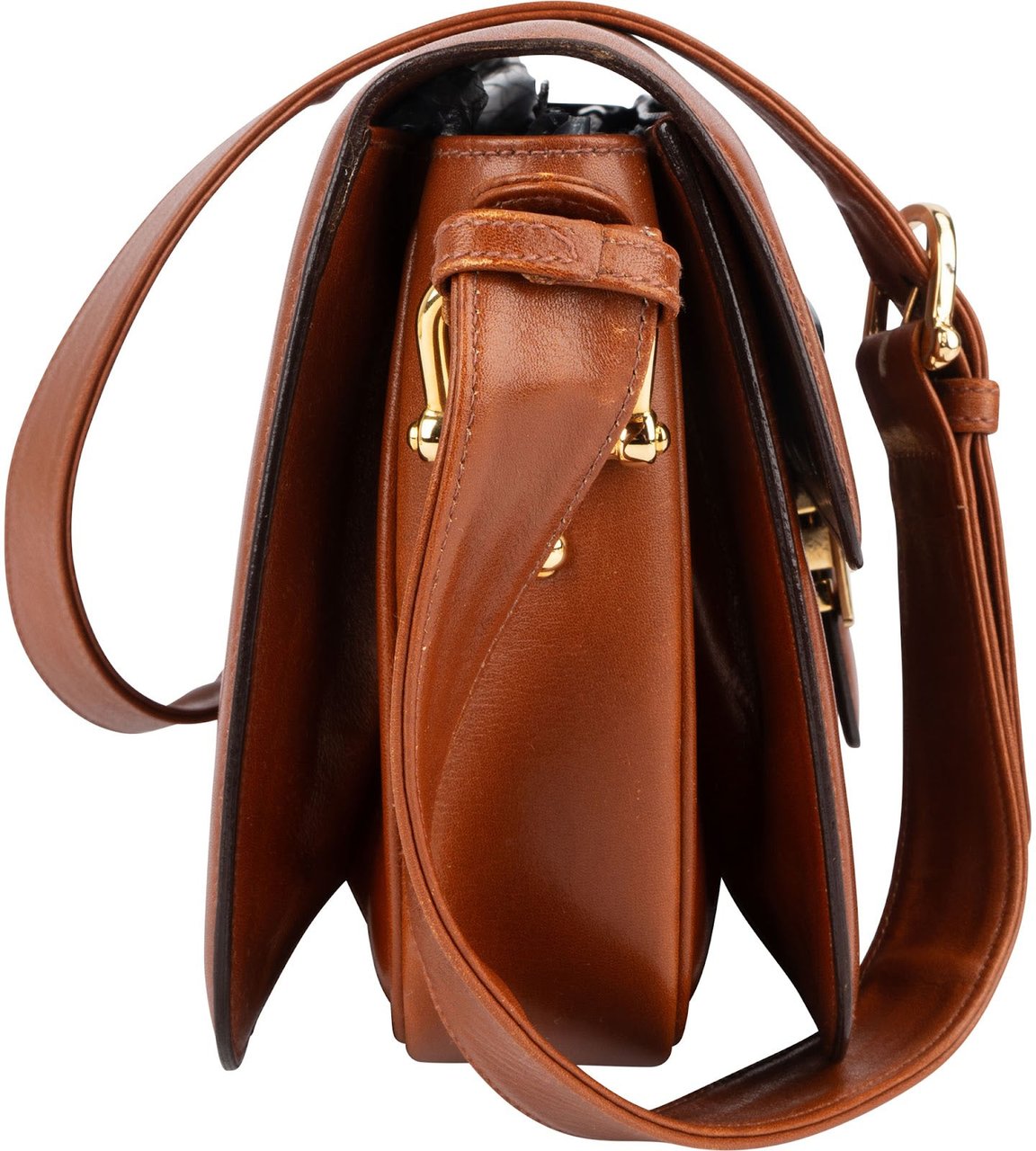 Celine Celine Boxcalf Leather Triomphe Shoulder Bag Bruin