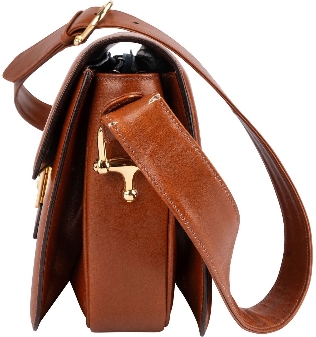 Celine Celine Boxcalf Leather Triomphe Shoulder Bag Bruin