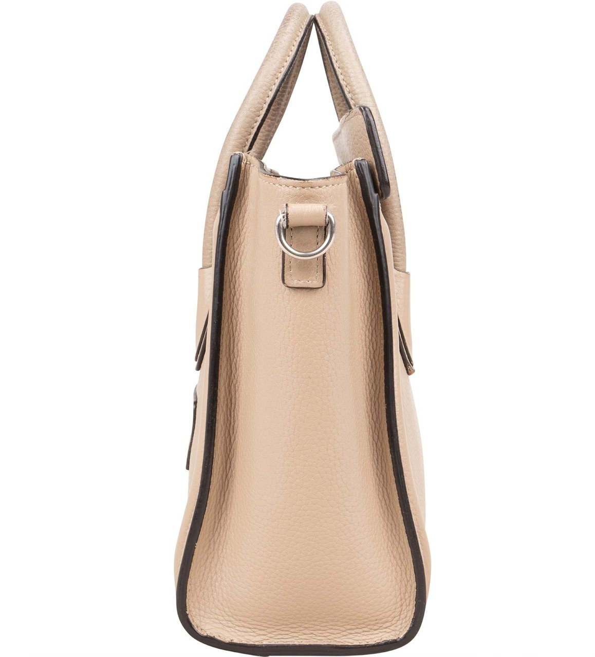 Celine Céline Drummed Calfskin Luggage Handbag Beige