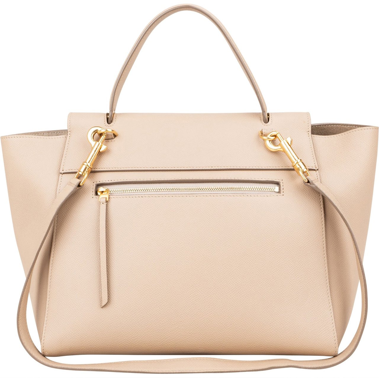 Celine Celine Beige Leather Grained Calfskin Belt Handbag Beige