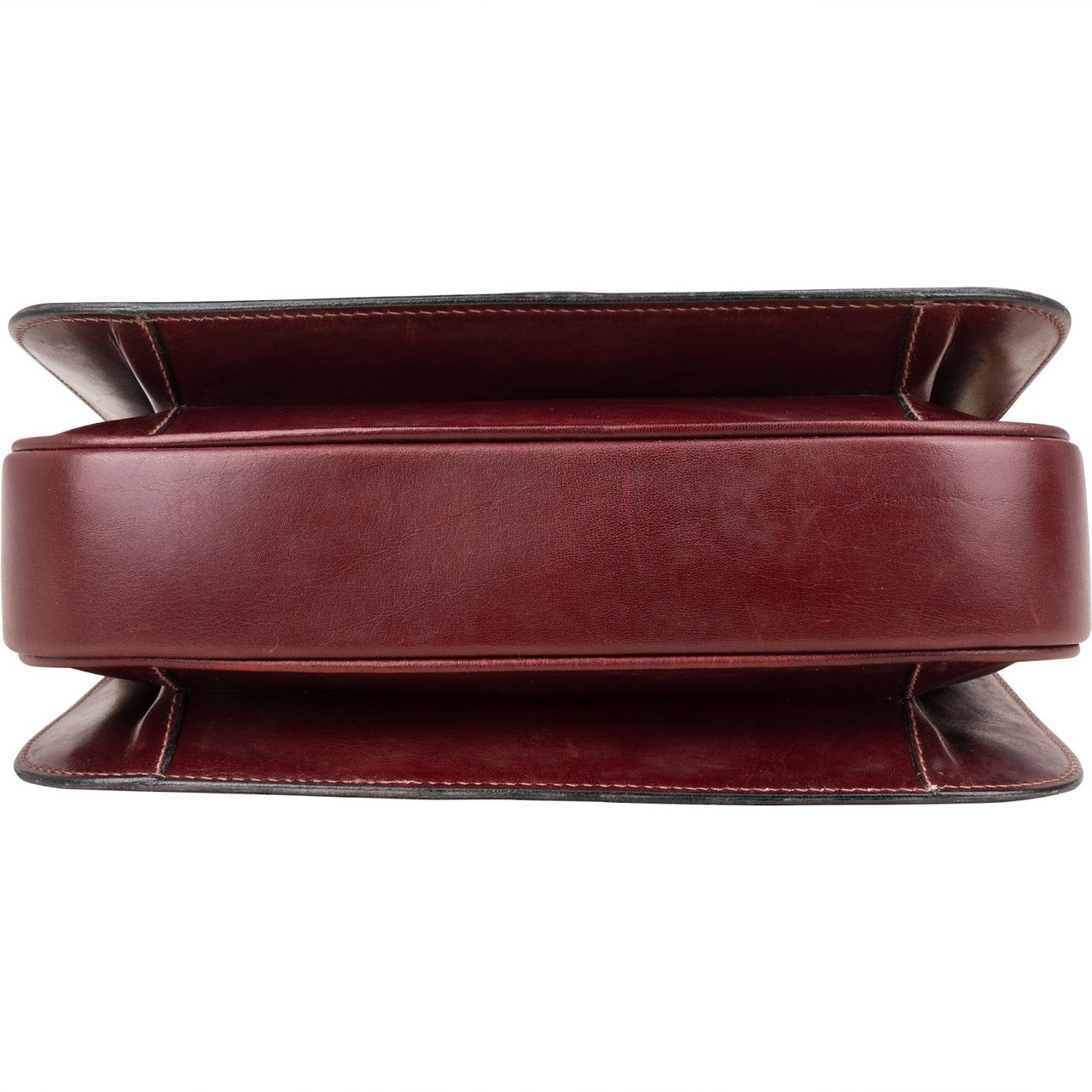 Celine Celine Bordeaux Bocalf Flap Triomphe Shoulder Bag Maroon