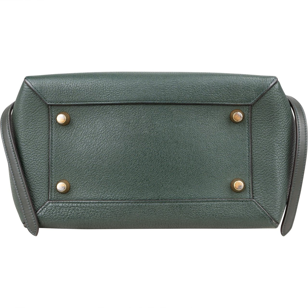 Celine Celine Dark Green Leather Belt Handbag Donkergroen