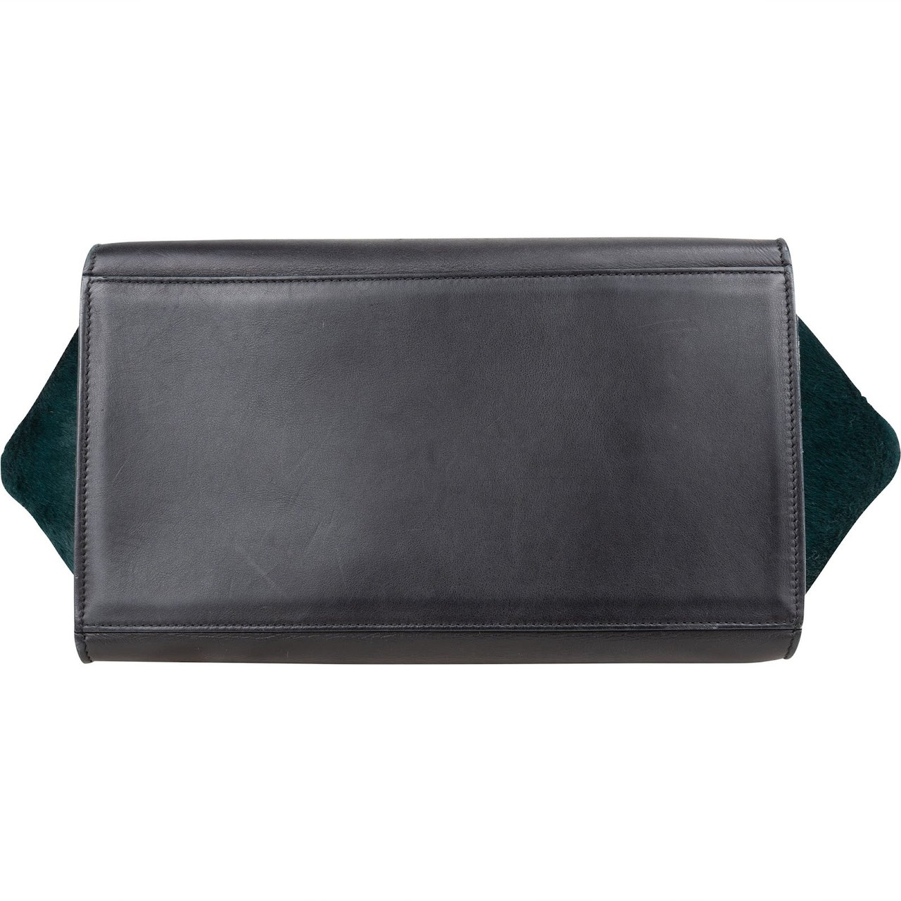 Celine Céline Tricolor Leather Pony Hair Trapeze Handbag Rood