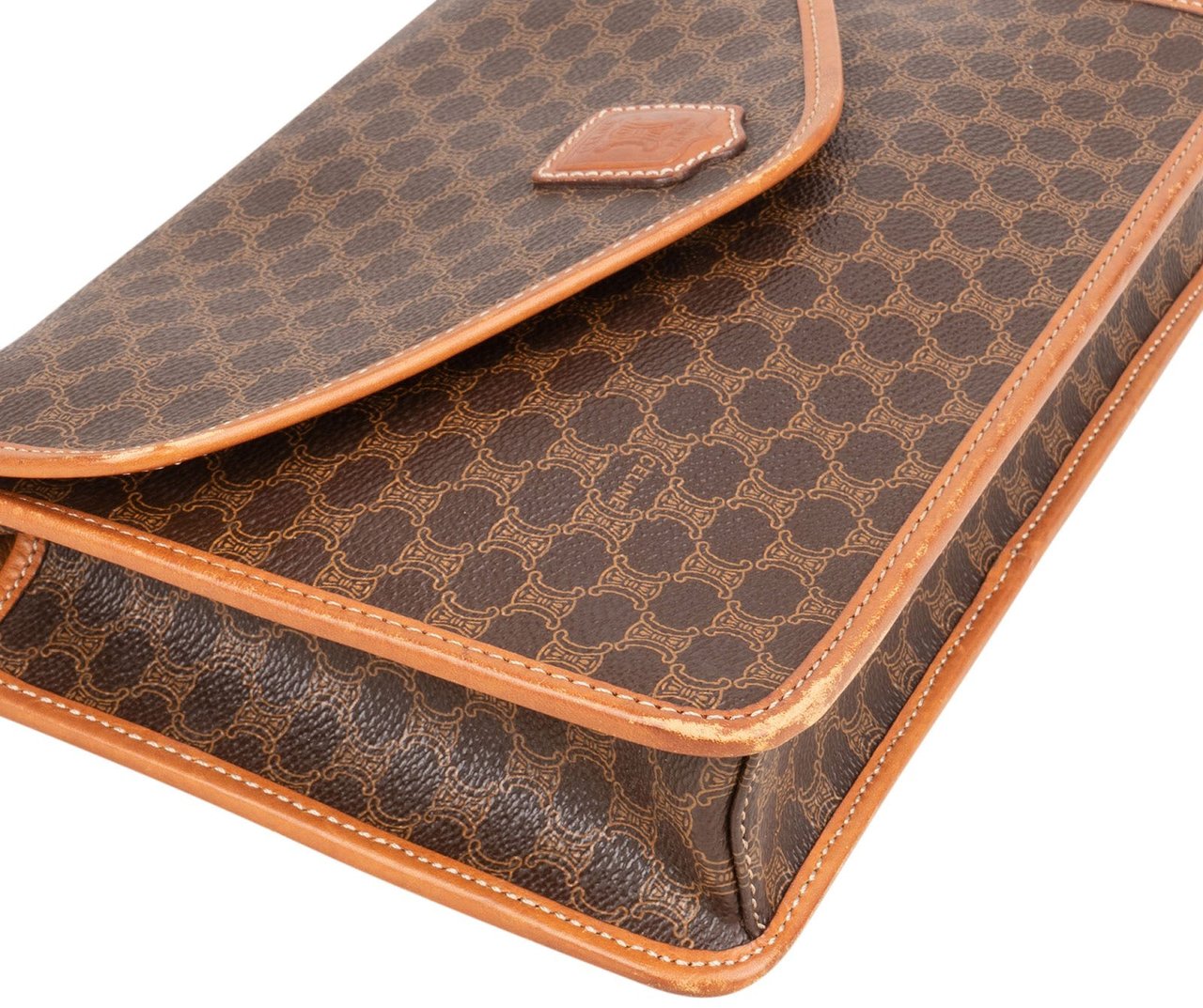 Celine Celine Macadam Monogram Flap Shoulder Bag Bruin