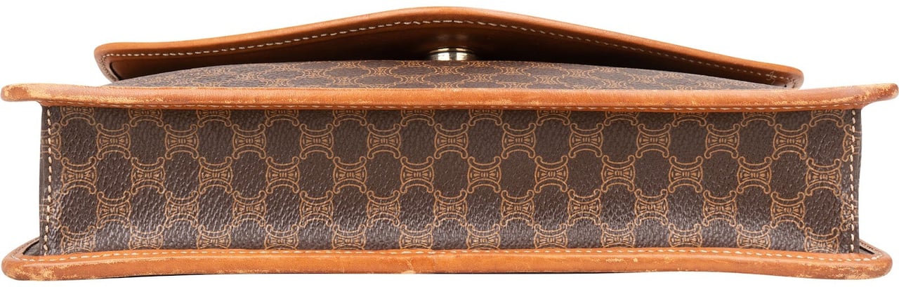 Celine Celine Macadam Monogram Flap Shoulder Bag Bruin