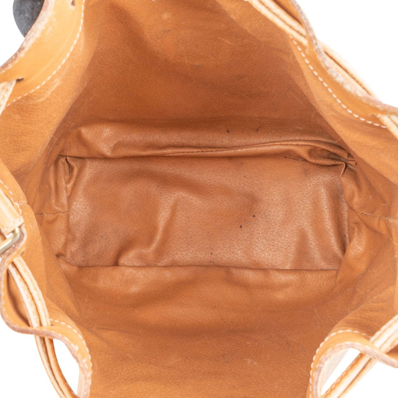 Celine Céline Macadam Monogram Bucket Drawstring Shoulder Bag Beige