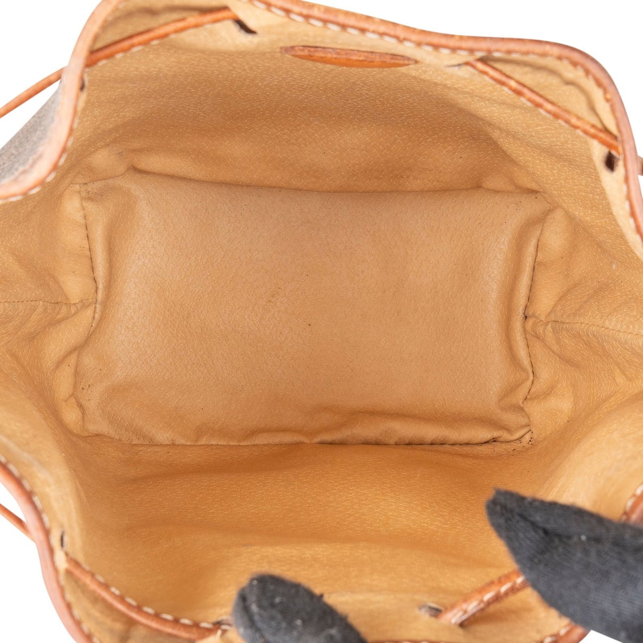 Celine Celine Macadam Monogram Drawstring Bucket Crossbody Bag Bruin