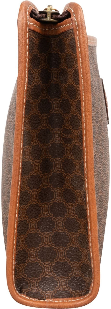 Celine Celine Macadam Monogram Canvas Clutch Bruin