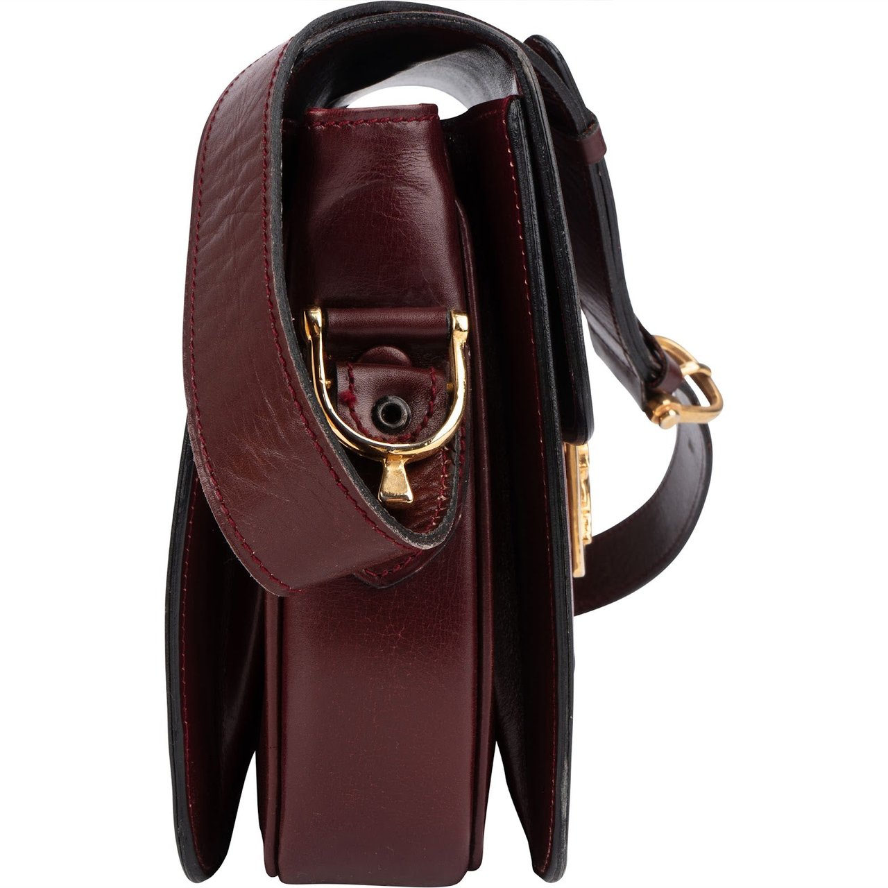 Celine Celine Leather Horse Carriage Triomphe Shoulder Bag Rood