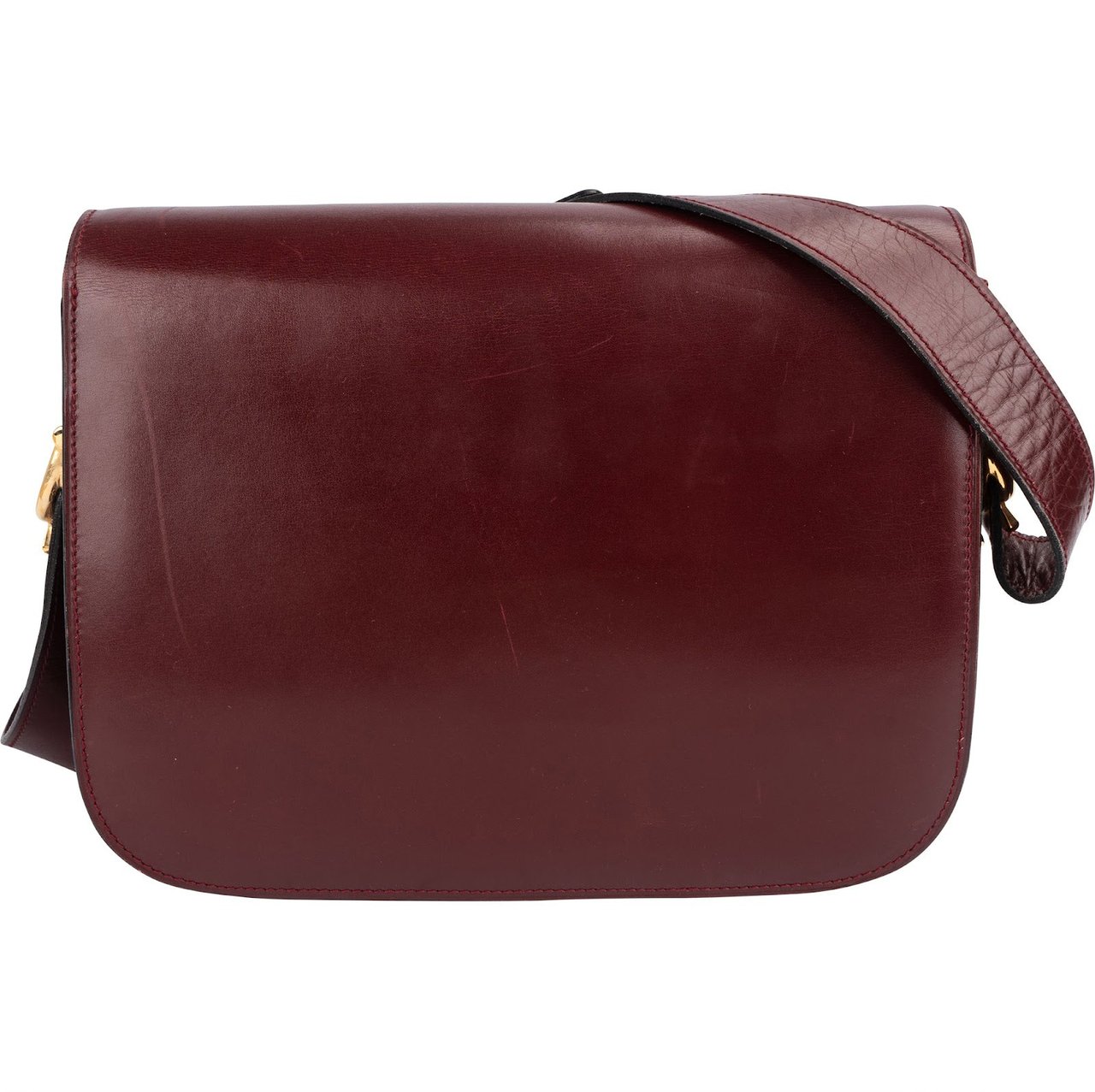 Celine Celine Leather Horse Carriage Triomphe Shoulder Bag Rood