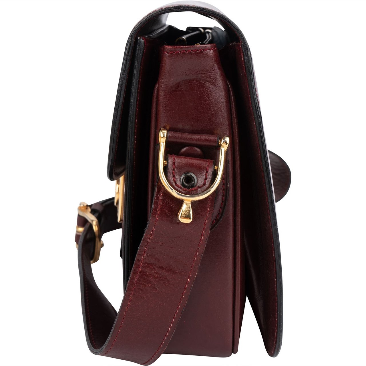 Celine Celine Leather Horse Carriage Triomphe Shoulder Bag Rood