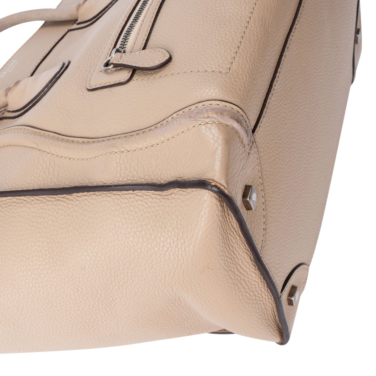 Celine Celine Taupe Leather Luggage Handbag Divers
