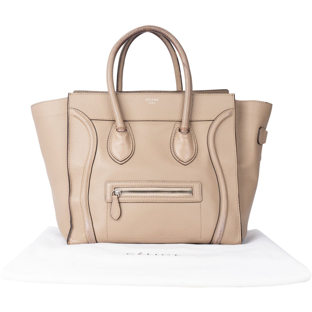 Celine Celine Taupe Leather Luggage Handbag Divers