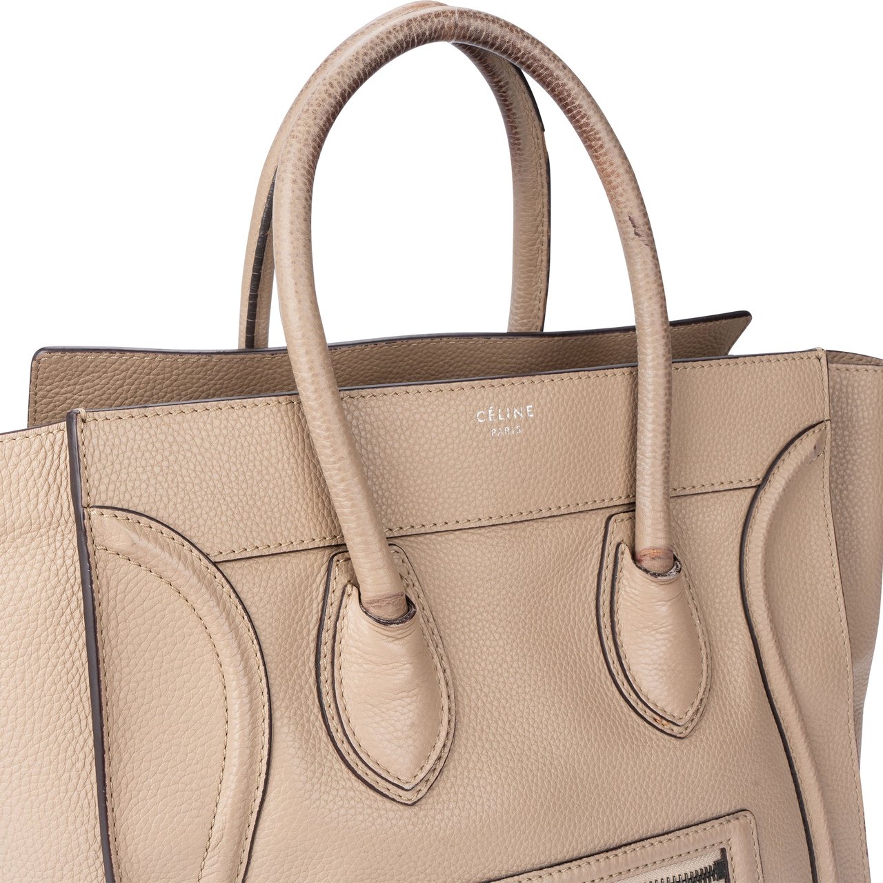 Celine Celine Taupe Leather Luggage Handbag Divers