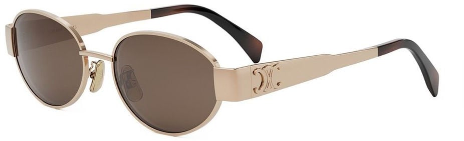 Celine Metal Triomphe Sunglasses Bruin