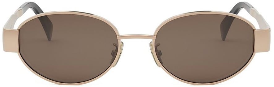 Celine Metal Triomphe Sunglasses Bruin