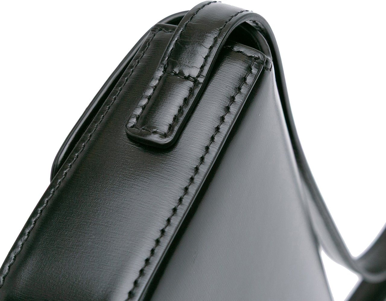 Celine Shiny Calfskin Claude Shoulder Bag Zwart