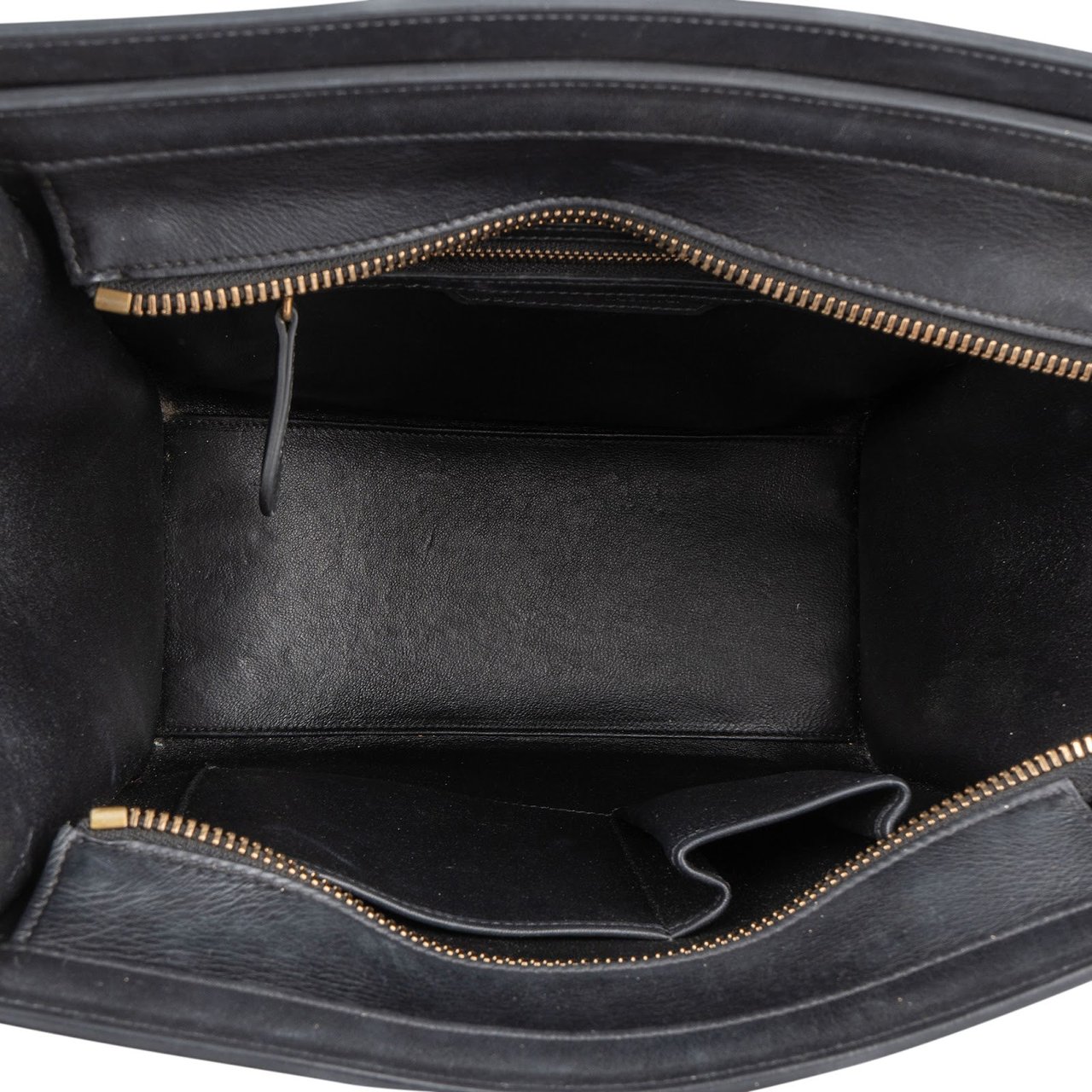 Celine Céline Tricolor Leather Luggage Handbag Blauw
