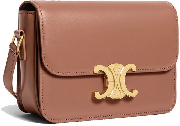 Celine Celine Teen Triomphe Shoulder Bag Bruin