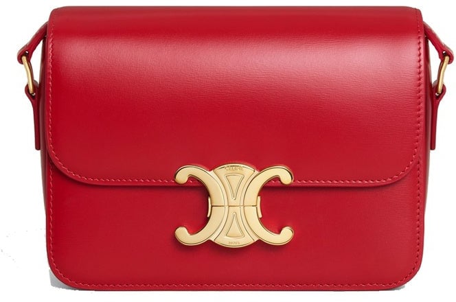 Celine Celine Teen Triomphe Shoulder Bag Rood