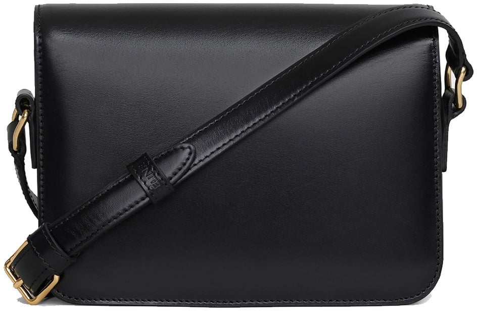 Celine Celine Teen Triomphe Shoulder Bag Zwart