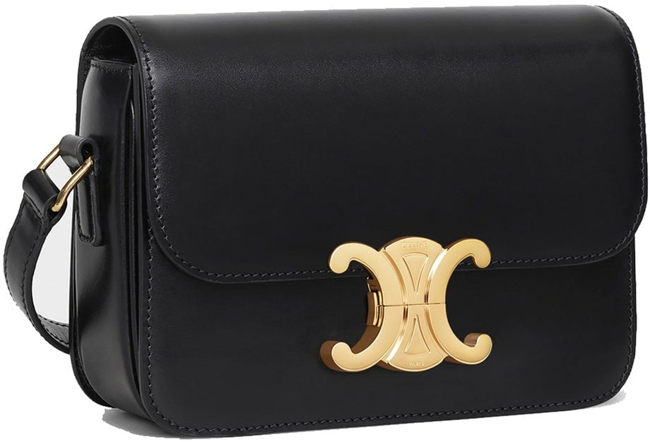 Celine Celine Teen Triomphe Shoulder Bag Zwart