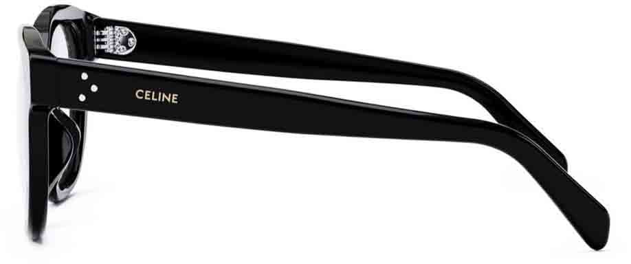 Celine 3 Dots Square Acetate Frame Eyeglasses Wit
