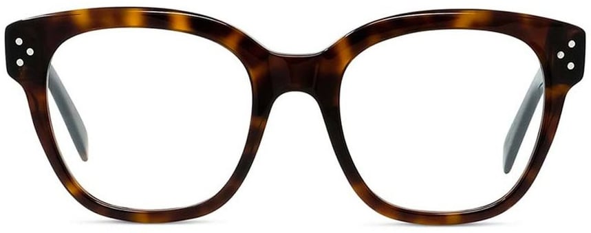 Celine 3 Dots Havana Square Acetate Eyeglasses Rood