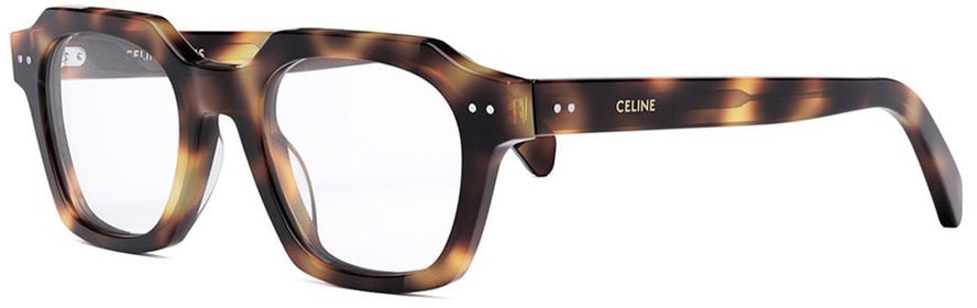 Celine Cl50128i Square Tortoiseshell Frame Eyeglasses Wit
