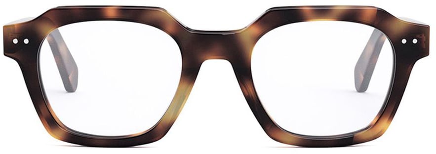 Celine Cl50128i Square Tortoiseshell Frame Eyeglasses Wit