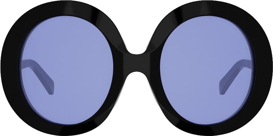 Celine Black CL40345I Disc Round Acetate Sunglasses Blauw