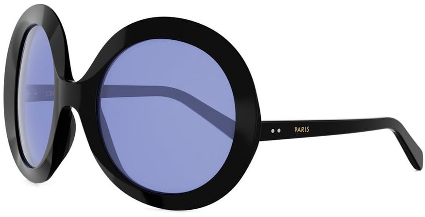 Celine Black CL40345I Disc Round Acetate Sunglasses Blauw