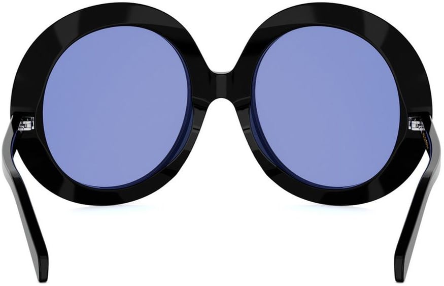 Celine Black CL40345I Disc Round Acetate Sunglasses Blauw