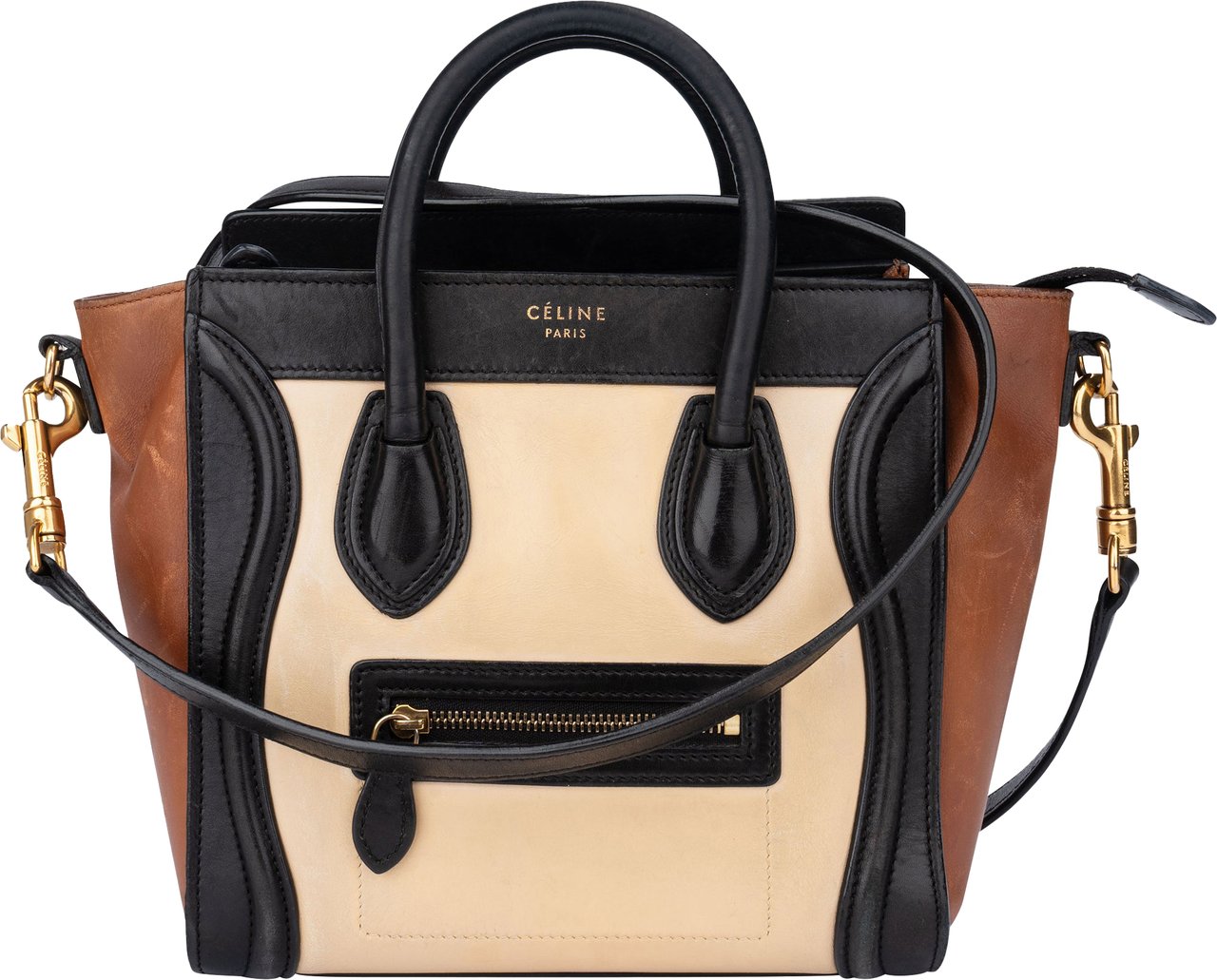 Celine Celine Tricolor Leather Luggage Handbag Divers