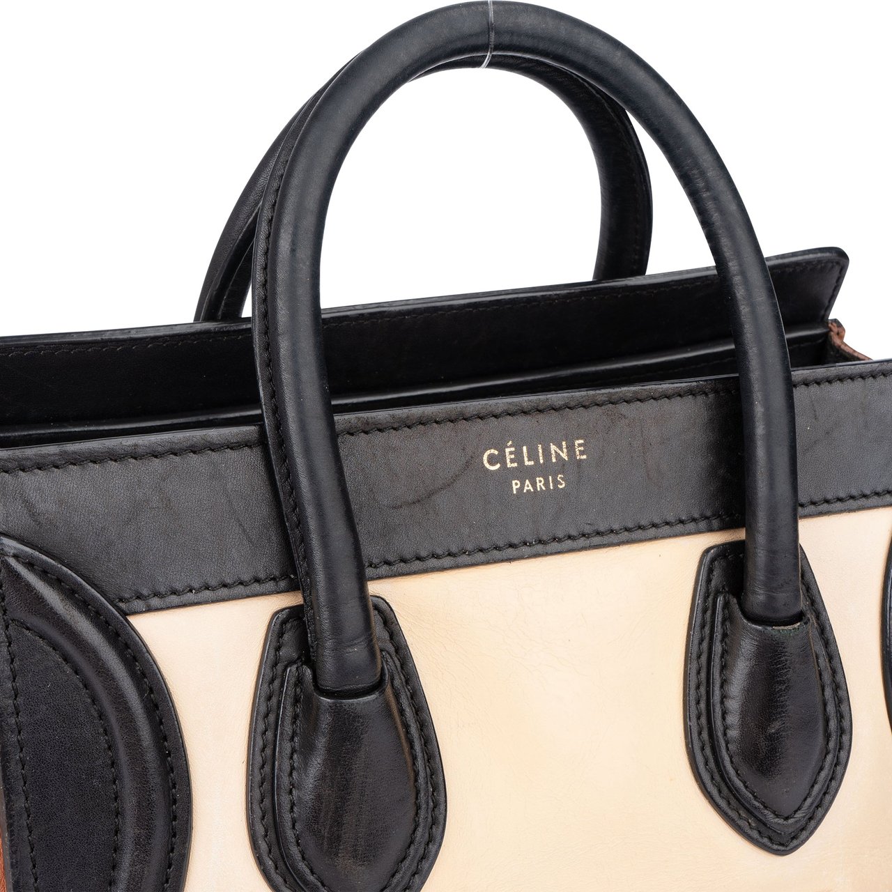 Celine Celine Tricolor Leather Luggage Handbag Divers