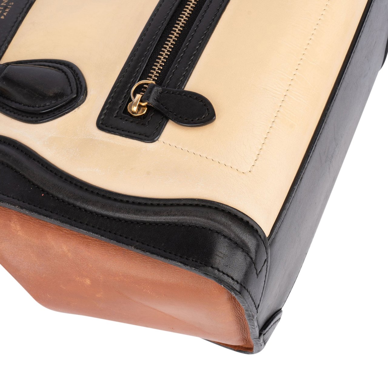 Celine Celine Tricolor Leather Luggage Handbag Divers