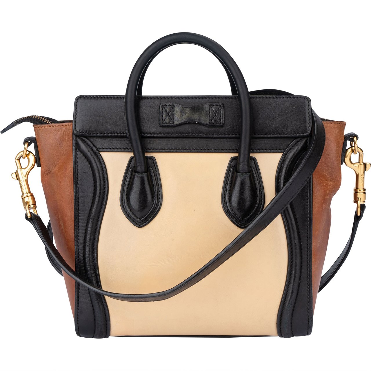 Celine Celine Tricolor Leather Luggage Handbag Divers