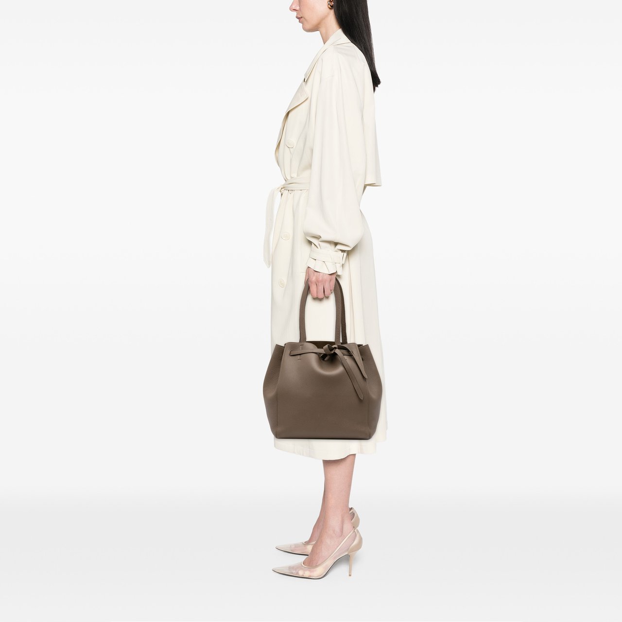 Celine Small Leather Phantom Cabas Tote Bruin