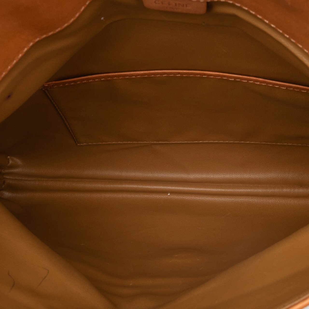 Celine Macadam Coated Canvas Clutch Bruin